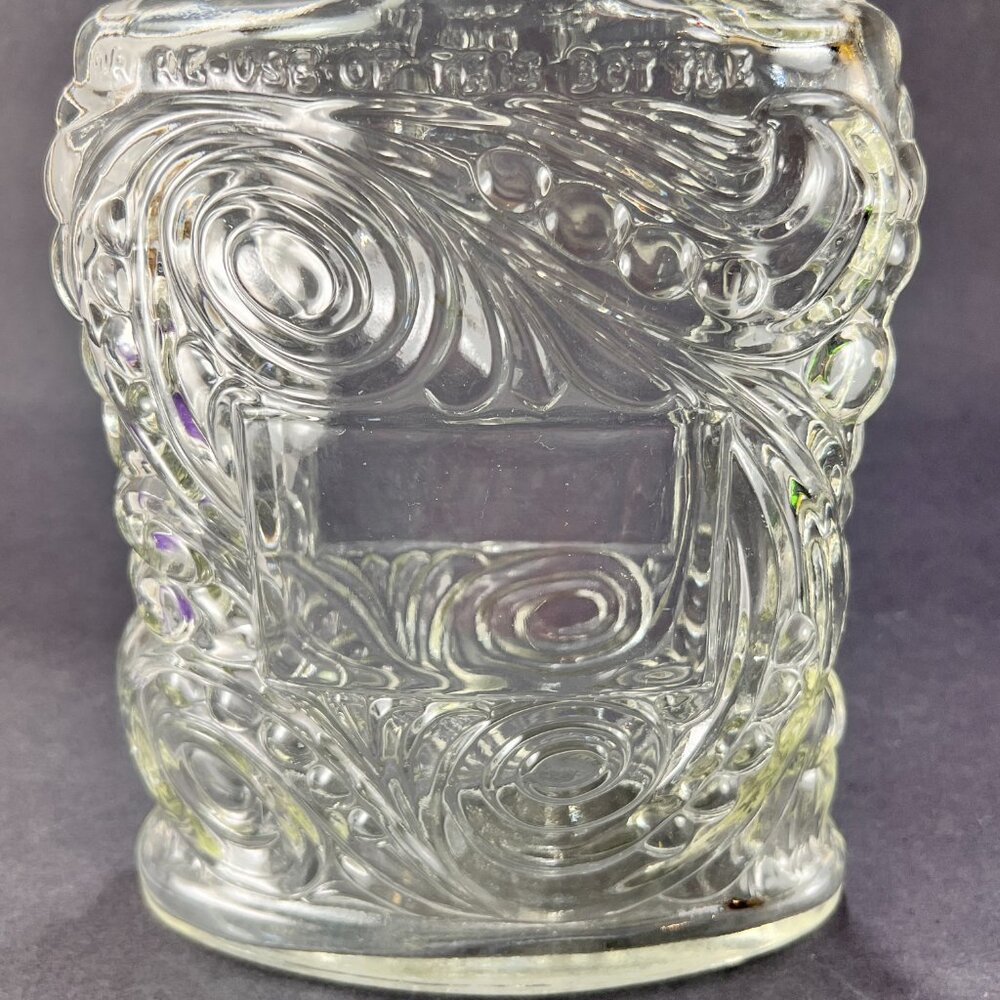 Vtg Old Forester KY Whiskey Bottle Decanter Kimble Glass Co Embossed Swirls 50s - Picture 12 of 16